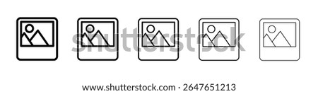 gallery icon vector thin outline style sign