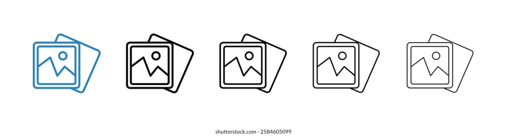 Gallery icons in five different stroke sizes