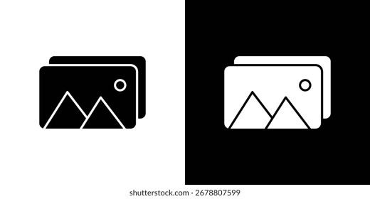Iconos de Galería. icono de Vector de glifo. Ilustración vectorial EPS 10