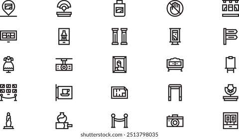 Iconos de Galería Iconos de vectores de alta calidad Colección con trazo editable. Ideal para Profesional y Proyectos Creativos.