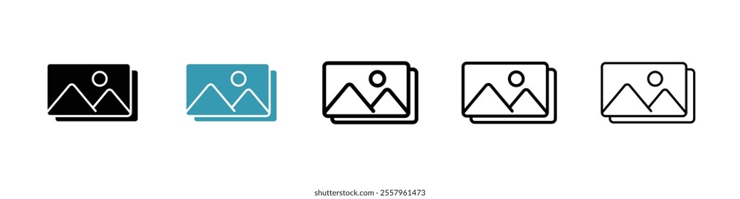 Gallery icons pack in black and blue.