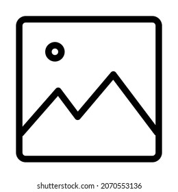 gallery image icon line design. image vector illustration