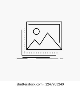 gallery, image, landscape, nature, photo Line Icon. Vector isolated illustration