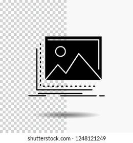 gallery, image, landscape, nature, photo Glyph Icon on Transparent Background. Black Icon