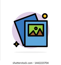 Gallery, Image, Photo Abstract Circle Background Flat color Icon