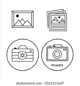 gallery and images icons vector editable eps 10 icons set on a white background