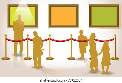 gallery interior advertising templete