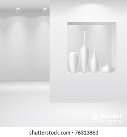 Gallery Interior with niche inside the panel
