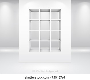 Gallery Interior with shelf inside the panel