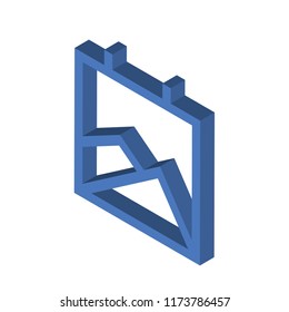 Gallery isometric left top view 3D icon