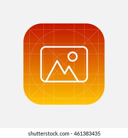 gallery line icon