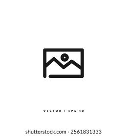 Gallery Line Icon. Editable Stroke