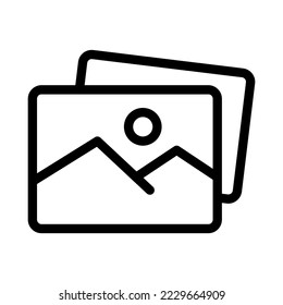 gráfico vectorial de icono de línea de galería