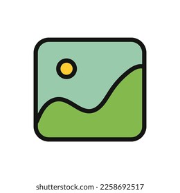 Gallery line icon isolated on white background. Black flat thin icon on modern outline style. Linear symbol and editable stroke. Simple and pixel perfect stroke vector illustration.