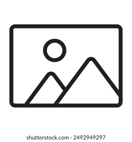Gallery line icon. vector illustration.