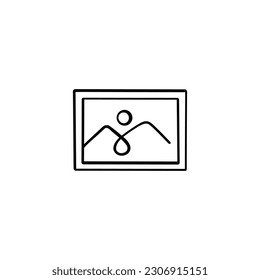 Gallery Line Style Icon Design
