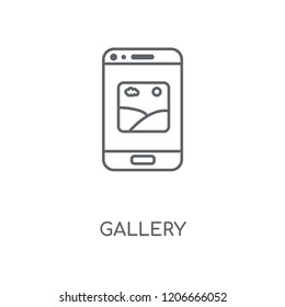 Gallery linear icon. Gallery concept stroke symbol design. Thin graphic elements vector illustration, outline pattern on a white background, eps 10.