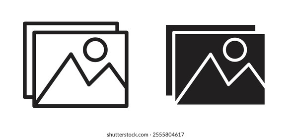 Gallery liner icon vector set.