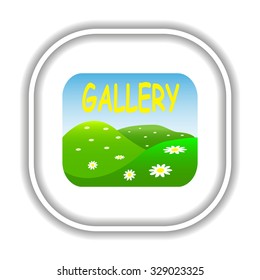 Gallery. Modern design flat style icon