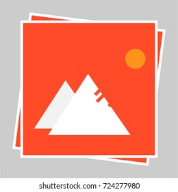 Gallery Mountain Vector Illustration Icon