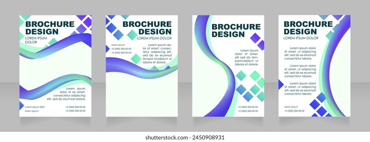 Gallery opening presentation blank brochure layout design. Formal event. Vertical poster template set with empty copy space for text. Premade corporate reports collection. Editable flyer paper pages