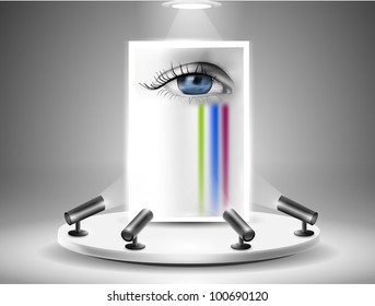 Gallery Picture Stand with Abstract Eye