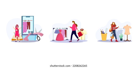 Gallery Quality Fashion Flat Bundle Design