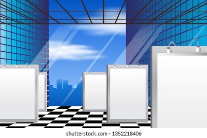gallery room in the high building