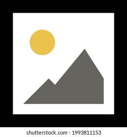 gallery sign Icon with long shadow new.