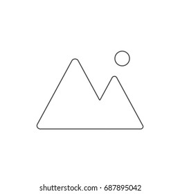 Gallery simple icon.  Contour illustration.