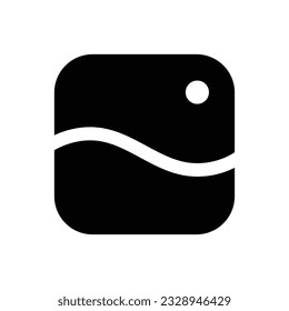 Gallerie einfache Symbol, Vektorgrafik auf weißem Hintergrund Design.