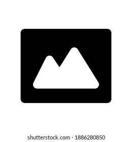Icono de la interfaz de usuario de la galería en estilo glifo. El vector es editable y está listo para ser utilizado para aplicaciones y proyectos de sitio web.