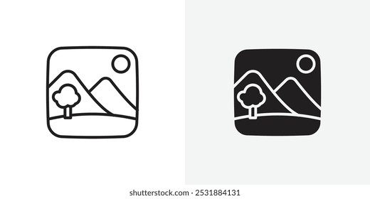 Conjunto de iconos de vector de Galería. Ilustrador de Vector de stock. EPS 10