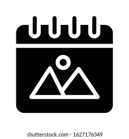 gallery vector glyph flat icon 