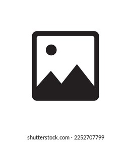 Gallery vector icon. Picture flat sign design. Uploading pictures icon. Photograph picture vector sign. Missing image cion. EPS 10 symbol pictogram