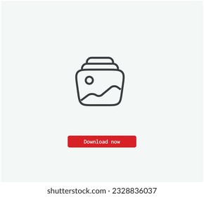 Gallery vector icon. Symbol in Line Art Style for Design, Presentation, Website or Apps Elements, Logo. Pixel vector graphics - Vector