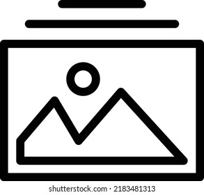 Gallery Vector illustration on a transparent background.Premium quality symmbols.Stroke vector icon for concept and graphic design.