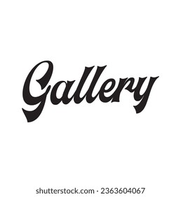 Gallery vector lettering on white background.