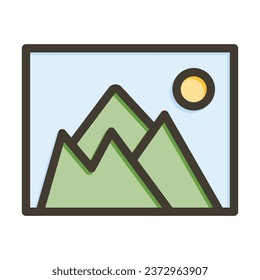 Gallery Vector Thick Line Filled Colors Icon For Personal And Commercial Use.
