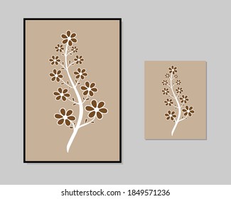 Gallery wall art set of 2 printable minimalist print. Wall art for bedroom, Living room and office décor. Hand draw vector design elements.
