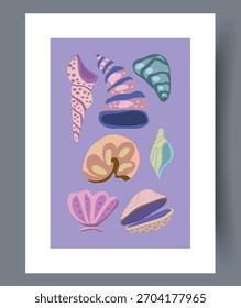 Projeto de concha pastel Galleryready com ambiente costeiro acolhedor