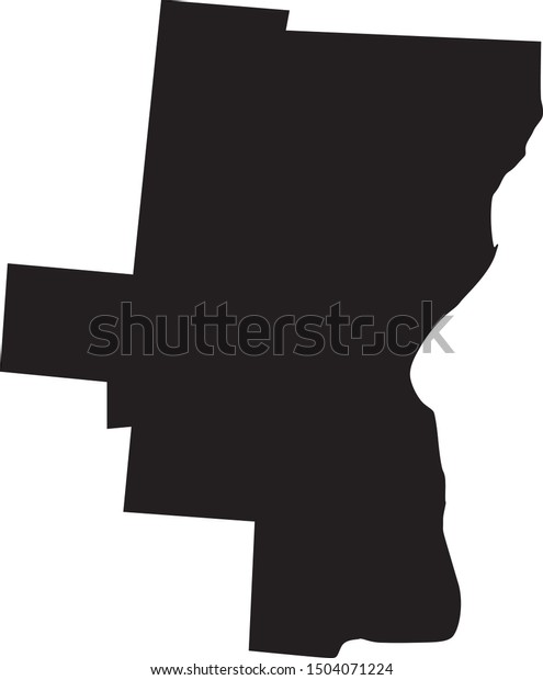 Gallia County Map Ohio State Stock Vector Royalty Free 1504071224