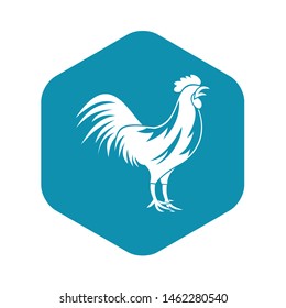 Gallic rooster icon. Simple illustration of gallic rooster vector icon for web
