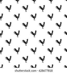 Gallic rooster pattern seamless in simple style vector illustration