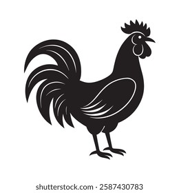 Gallic rooster silhouette- proud national symbol of France