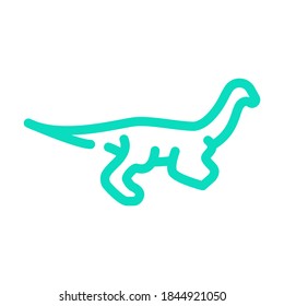 gallimimus dinosaur color icon vector. gallimimus dinosaur sign. isolated symbol illustration