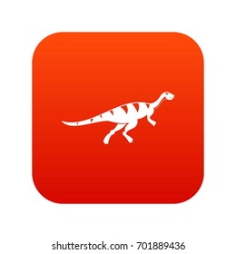 Gallimimus dinosaur icon digital red for any design isolated on white vector illustration