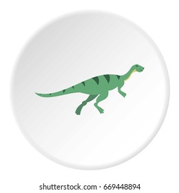 Gallimimus dinosaur icon in flat circle isolated on white background vector illustration for web