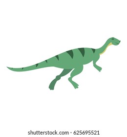Gallimimus dinosaur icon flat isolated on white background vector illustration
