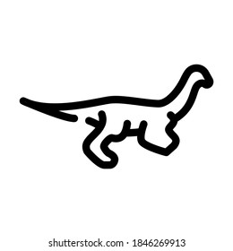 gallimimus dinosaur line icon vector. gallimimus dinosaur sign. isolated contour symbol black illustration